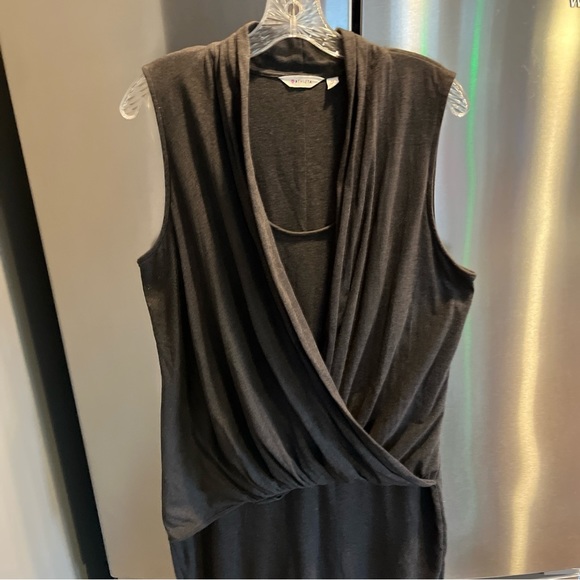 Athleta Duet Wrap DRESS XL Surplice Heather Gray Jersey 398851-02 sleeveless XL - Picture 9 of 15